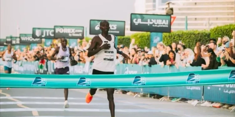 Joshua Cheptegei Wins 2026 Burj2Burj Dubai Half Marathon in Thrilling Sprint Finish!
